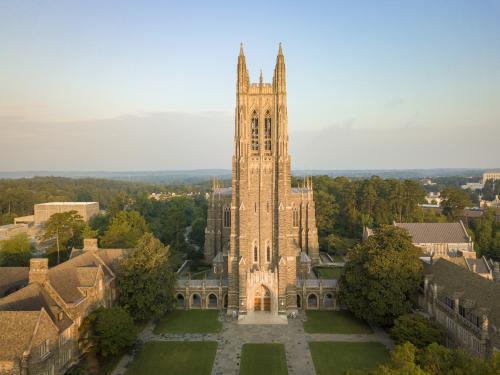 Duke Chapel, aerial view