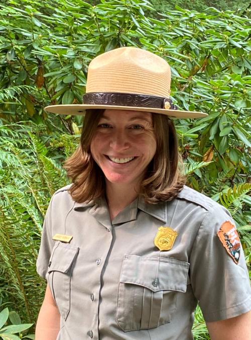 Headshot image of woman in park ranger uniform. 