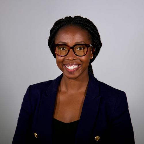 Young woman, glasses, smiling
