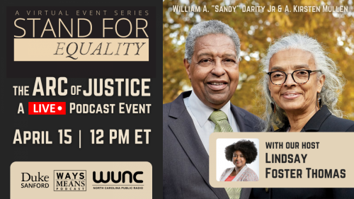 Event flyer - Stand for Equality, the ARC of Justice