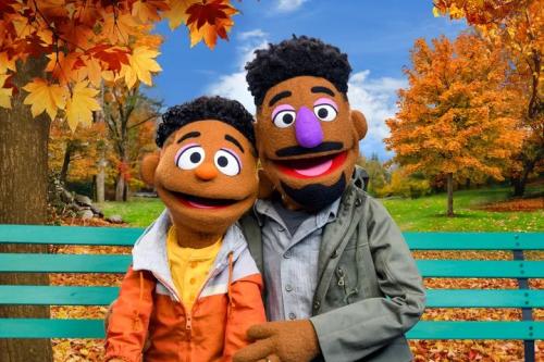 Very cute father and son muppet