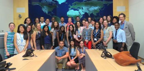 group of global health students smiling