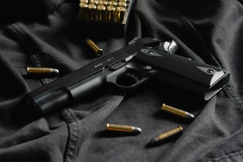 gun with bullet casings